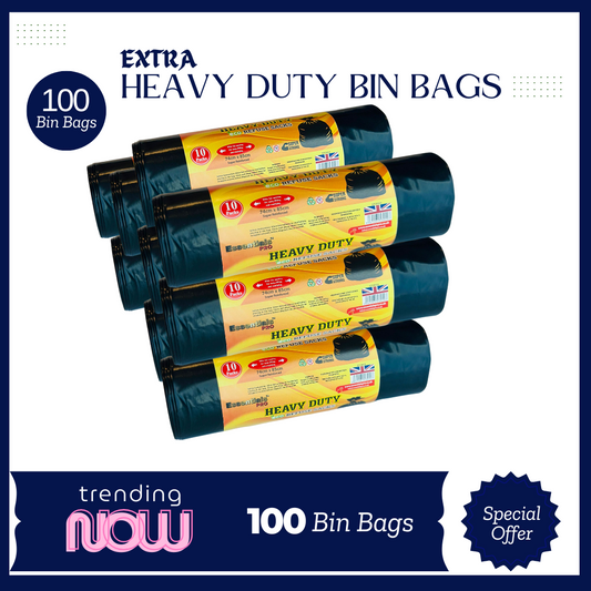 100 Extra Heavy Duty Refuse Sacks – 85L Capacity